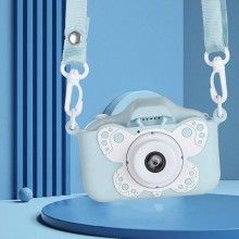 Camera Foto/Video EDAR, Pentru Copii, Model Fluture, Ecran LCD, Camera Duala, Rezolutie Foto 20MP, Video 1080P Full HD, Albastru