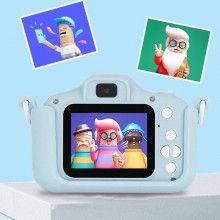 Camera Foto/Video EDAR, Pentru Copii, Model Fluture, Ecran LCD, Camera Duala, Rezolutie Foto 20MP, Video 1080P Full HD, Albastru