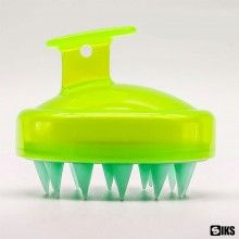 Perie SIKS pentru Masaj Capilar, Samponare si Curatare Scalp, Stimulare Crestere Par, Silicon, Verde