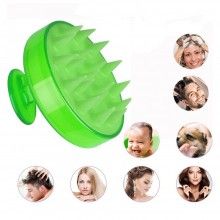 Perie SIKS pentru Masaj Capilar, Samponare si Curatare Scalp, Stimulare Crestere Par, Silicon, Verde