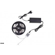 Kit Banda LED EDAR, RGB 5050, 5 M, 60 De Led-uri, Protectie IP20, Multicolor+Telecomanda Cu 44 De Taste+Transformator 12V 6A