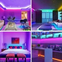 Kit Banda LED EDAR, RGB 5050, 5 M, 60 De Led-uri, Protectie IP20, Multicolor+Telecomanda Cu 44 De Taste+Transformator 12V 6A