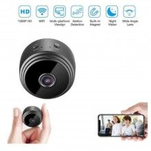 Mini Camera Spion EDAR® Pentru Supraveghere, Wifi, Magnetica, HD, Detectie Miscare, Alerta Telefon, Negru Mini Camera Spion EDAR® Pentru Supraveghere, Wifi, Magnetica, HD, Detectie Miscare, Alerta Telefon, Negru