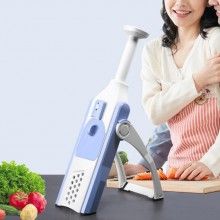Feliator EDAR® manual, pentru fructe si legume, cu 4 functii, pliabil. alb/albastru