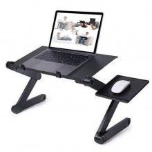 Masa functionala pentru laptop SIKS®, doua ventilatoare, reglabila, aluminiu, negru