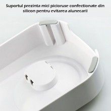 Bol Ortopedic Dublu SIKS Pentru Hranire Animale De Companie, Alb, 28.5x14x5.8 cm, Alb Bol Ortopedic Dublu SIKS Pentru Hranire Animale De Companie, Alb, 28.5x14x5.8 cm, Alb