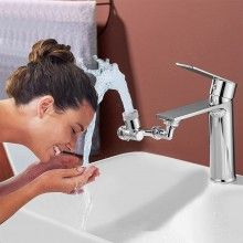 Extensie Robinet Rotativa 1080° SIKS, Moduri Multiple De Curgere A Apei, Metal Extensie Robinet Rotativa 1080° SIKS, Moduri Multiple De Curgere A Apei, Metal