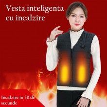 Vesta SIKS cu Caldura, USB, fara Acumulator, Negru, Marimea 2XL