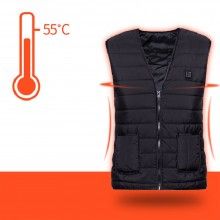Vesta SIKS cu Caldura, USB, fara Acumulator, Negru, Marimea 2XL