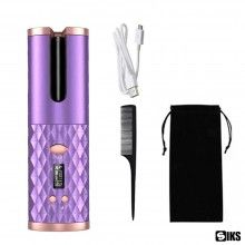 Ondulator fara Fir SIKS, Portabil, Incarcare USB, Wireless, Auriu/Mov