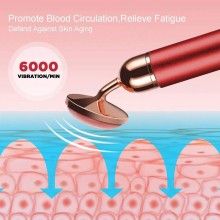 Aparat EDAR® pentru masaj facial, rola pentru diminiarea ridurilor, aspect sanatos al tenului, maner rosu Aparat EDAR® pentru masaj facial, rola pentru diminiarea ridurilor, aspect sanatos al tenului, maner rosu
