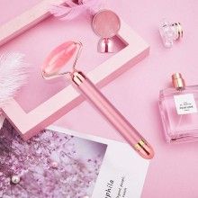 Aparat EDAR® pentru masaj facial, rola pentru diminiarea ridurilor, aspect sanatos al tenului, maner roz Aparat EDAR® pentru masaj facial, rola pentru diminiarea ridurilor, aspect sanatos al tenului, maner roz
