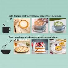 Mixer Spumator de Lapte SIKS pentru Caffe Latte, Cappuccino, Ciocolata Calda, 2 Teluri Interschimbabile, Alimentare USB, Negru Mixer Spumator de Lapte SIKS pentru Caffe Latte, Cappuccino, Ciocolata Calda, 2 Teluri Interschimbabile, Alimentare USB, Negru
