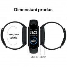 Bratara fitness M7 SIKS, Monitorizare Ritm cardiac, Sedentarism, Somn, Masurare Tensiune, Pedometru, Notificari, Apeluri, Negru Bratara fitness M7 SIKS, Monitorizare Ritm cardiac, Sedentarism, Somn, Masurare Tensiune, Pedometru, Notificari, Apeluri, Negru