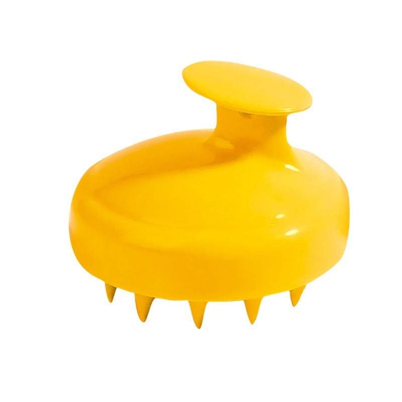 Perie SIKS pentru Masaj Capilar, Samponare si Curatare Scalp, Stimulare Crestere Par, Silicon, Galben