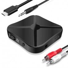 Transmitator si receptor audio EDAR KN319,Bluetooth 5.0, 2 in 1, Audio stereo, Jack 3,5 mm, Wireless, pentru TV, PC, Laptop, ...