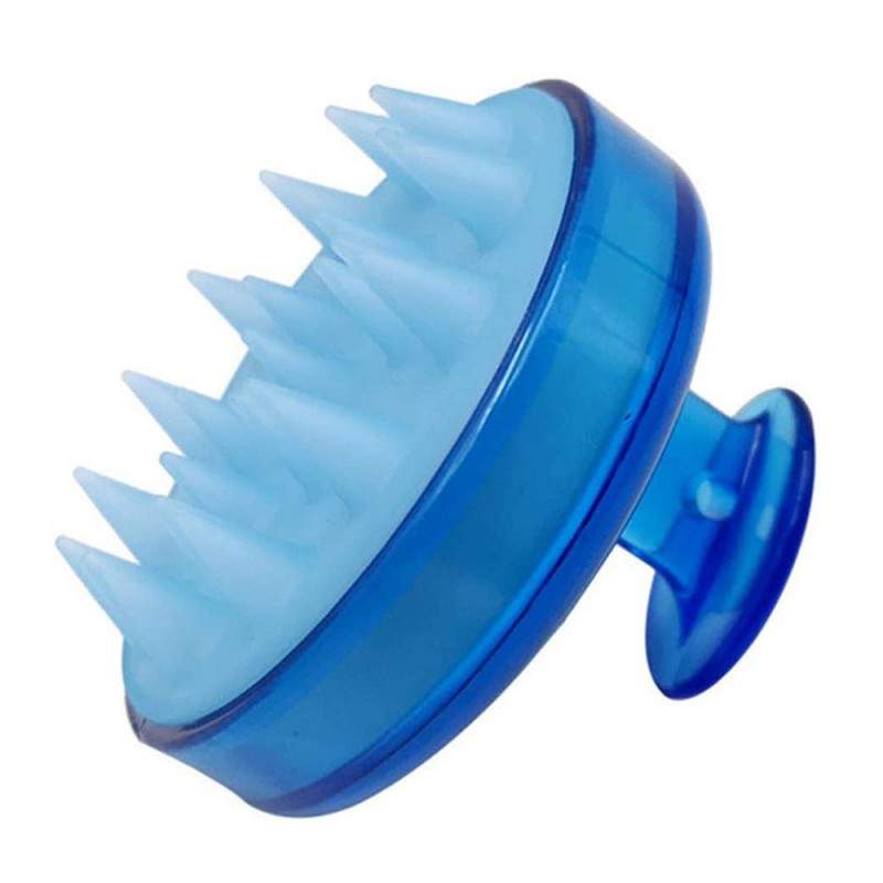 Perie SIKS pentru Masaj Capilar, Samponare si Curatare Scalp, Stimulare Crestere Par, Silicon, Albastru