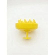 Perie EDAR pentru Masaj Capilar, Samponare si Curatare Scalp, Stimulare Crestere Par, Silicon, Galben
