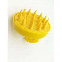 Perie EDAR pentru Masaj Capilar, Samponare si Curatare Scalp, Stimulare Crestere Par, Silicon, Galben