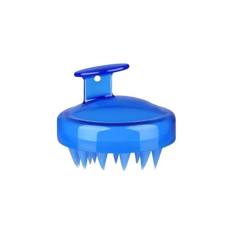 Perie EDAR pentru Masaj Capilar, Samponare si Curatare Scalp, Stimulare Crestere Par, Silicon, Albastru