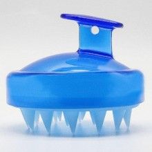 Perie EDAR pentru Masaj Capilar, Samponare si Curatare Scalp, Stimulare Crestere Par, Silicon, Albastru