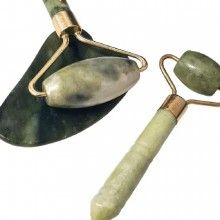Set 2 x Rola de Masaj Facial Gua Sha EDAR, Piatra de Jad, Pentru Fata si Corp, Anti-Rid, Verde Set 2 x Rola de Masaj Facial Gua Sha EDAR, Piatra de Jad, Pentru Fata si Corp, Anti-Rid, Verde