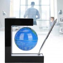 Glob Magnetic Levitant SIKS, Iluminare LED, Suport Patrat, Cablu de Alimentare, Rotatie Automata, Albastru Glob Magnetic Levitant SIKS, Iluminare LED, Suport Patrat, Cablu de Alimentare, Rotatie Automata, Albastru