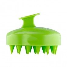 Perie EDAR pentru Masaj Capilar, Samponare si Curatare Scalp, Stimulare Crestere Par, Silicon, Verde