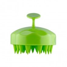 Perie EDAR pentru Masaj Capilar, Samponare si Curatare Scalp, Stimulare Crestere Par, Silicon, Verde