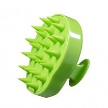Perie EDAR pentru Masaj Capilar, Samponare si Curatare Scalp, Stimulare Crestere Par, Silicon, Verde