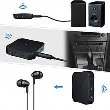 Transmitator si receptor audio KN319 SIKS, 2 in 1, fara Fir, Compatibil Bluetooth 5.0, Audio stereo, Jack 3,5 mm, pentru PC, ... Transmitator si receptor audio KN319 SIKS, 2 in 1, fara Fir, Compatibil Bluetooth 5.0, Audio stereo, Jack 3,5 mm, pentru PC, ...