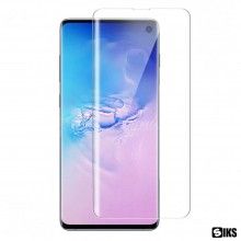 Folie din sticla SIKS cu adeziv UV Digitech Glass pentru Samsung Galaxy S10, lampa UV inclusa, transparenta