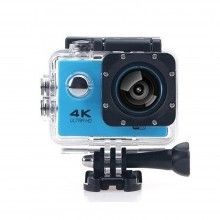 Camera sport 4K SIKS, rezistenta la apa, foto/video, ecran LCD, Albastru