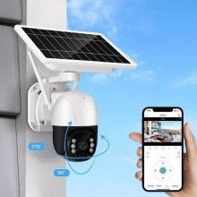 Camera Supraveghere Video Solara EDAR, Slot SIM 4G, Slot Microsd, Cu Panou Solar Inclus, Rotire Prin Aplicatie, Vedere Noctur...