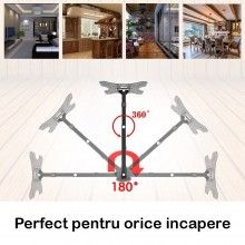 Suport Flexibil SIKS pentru Televizor, Pozitie Reglabila, Televizoare 14-42 inch, Negru Suport Flexibil SIKS pentru Televizor, Pozitie Reglabila, Televizoare 14-42 inch, Negru