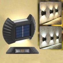 Set 4 Lampi Solare EDAR, Rezistente La Apa IP65, Lumina Bidirectionala, 2 LED SMD, 200mah , Negru Set 4 Lampi Solare EDAR, Rezistente La Apa IP65, Lumina Bidirectionala, 2 LED SMD, 200mah , Negru