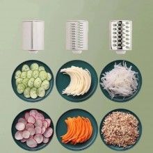 Razatoare Multifunctionala EDAR, Pentru Fructe, Legume Si Branzeturi, 3 Tipuri De Lame Rotative Si Interschimbabile, Turcoaz Razatoare Multifunctionala EDAR, Pentru Fructe, Legume Si Branzeturi, 3 Tipuri De Lame Rotative Si Interschimbabile, Turcoaz