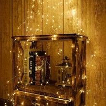 Ghirlanda Luminoasa Decorativa Solara EDAR Din Cupru, Lumina Galben Cald, Prindere Tip Tarus, 12 M Cu 100 X LED Ghirlanda Luminoasa Decorativa Solara EDAR Din Cupru, Lumina Galben Cald, Prindere Tip Tarus, 12 M Cu 100 X LED