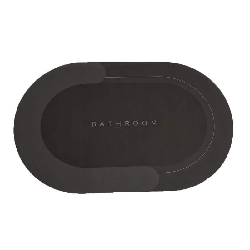 Covor de Baie Antiderapant SIKS, Model „Bathroom”, Oval, 78 x 48 cm, Gri Inchis Covor de Baie Antiderapant SIKS, Model „Bathroom”, Oval, 78 x 48 cm, Gri Inchis