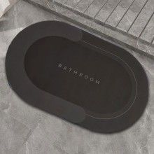 Covor de Baie Antiderapant SIKS, Model „Bathroom”, Oval, 78 x 48 cm, Gri Inchis Covor de Baie Antiderapant SIKS, Model „Bathroom”, Oval, 78 x 48 cm, Gri Inchis