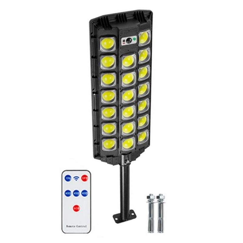 Lampa Solara Stradala W7101B-7 SIKS, Panou Solar, Senzor De Miscare Si Telecomanda, 20 x Led COB Lampa Solara Stradala W7101B-7 SIKS, Panou Solar, Senzor De Miscare Si Telecomanda, 20 x Led COB