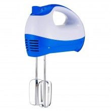 Mixer de Mana Electric JU509 SIKS, 5 Viteze, Alimentare la Priza, Doua Teluri, Doua Carlige pentru Aluat, Albastru/Alb
