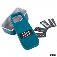 Razatoare Multifunctionala 5 in 1 SIKS pentru Legume si Fructe, Lame Interschimbabile, Usor de Curatat, Turcoaz