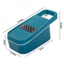Razatoare Multifunctionala 5 in 1 SIKS pentru Legume si Fructe, Lame Interschimbabile, Usor de Curatat, Turcoaz Razatoare Multifunctionala 5 in 1 SIKS pentru Legume si Fructe, Lame Interschimbabile, Usor de Curatat, Turcoaz