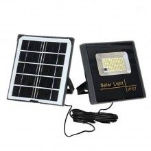 Proiector LED SIKS de Exterior De 15W Cu Panou Solar, Telecomanda Cu Functii Multiple, 108 Led-Uri, IP 67, Incarcare Solara, ...