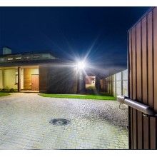 Proiector LED SIKS de Exterior De 100W Cu Panou Solar, Telecomanda Cu Functii Multiple, IP 67, Incarcare Solara, Negru