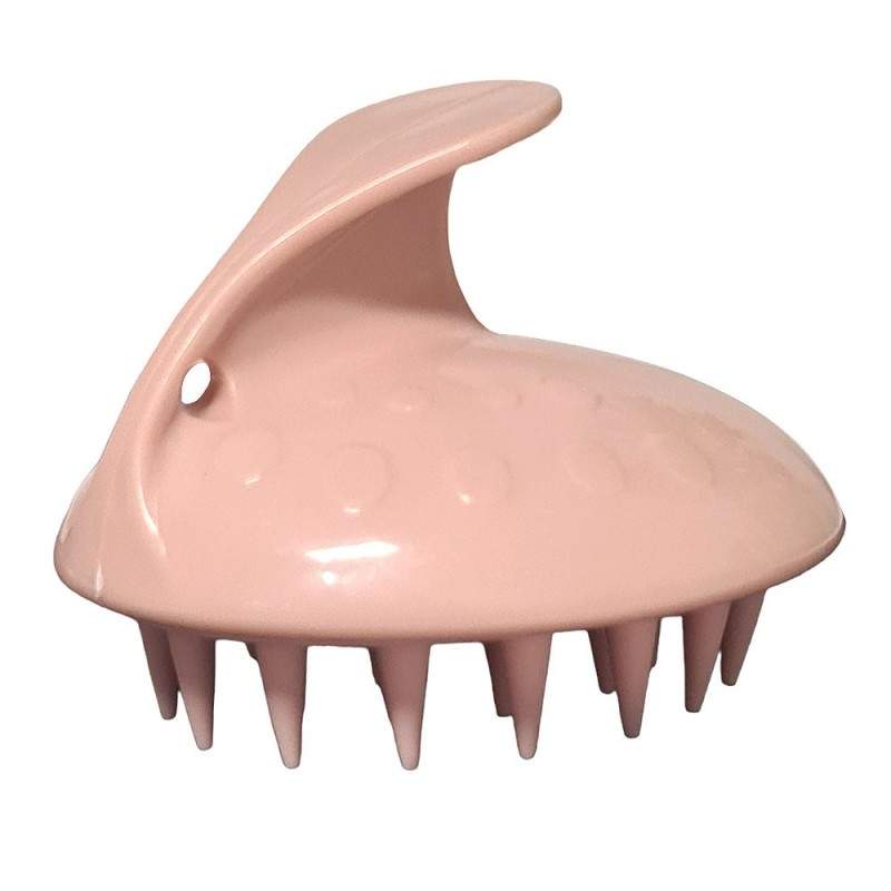 Perie SIKS pentru Masaj Capilar, Samponare si Curatare Scalp, Stimulare Crestere Par, Silicon, Roz Pudra