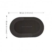 Covor de Baie EDAR, Antiderapant, Model „Bathroom”, Oval, 80 x 45 cm, Gri Inchis Covor de Baie EDAR, Antiderapant, Model „Bathroom”, Oval, 80 x 45 cm, Gri Inchis