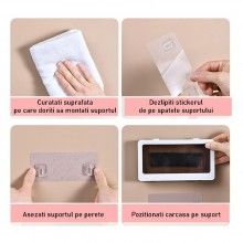 Carcasa Impermeabila SIKS Pentru Telefon Cu Functie Touch Screen Si Sistem Adeziv De Agatare, Alb