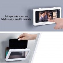 Carcasa Impermeabila SIKS Pentru Telefon Cu Functie Touch Screen Si Sistem Adeziv De Agatare, Alb